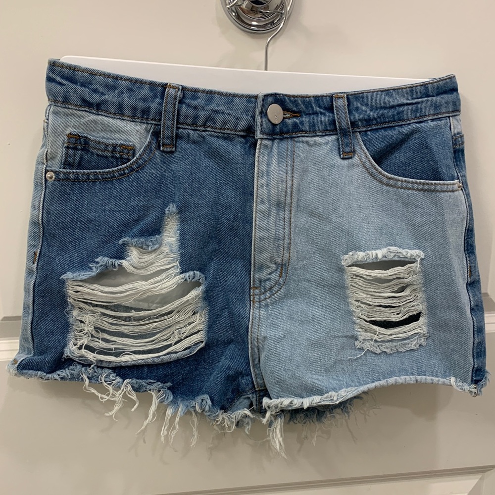 SHEIN high waisted jean shorts